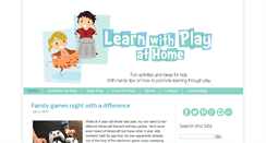 Desktop Screenshot of learnwithplayathome.com