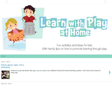 Tablet Screenshot of learnwithplayathome.com